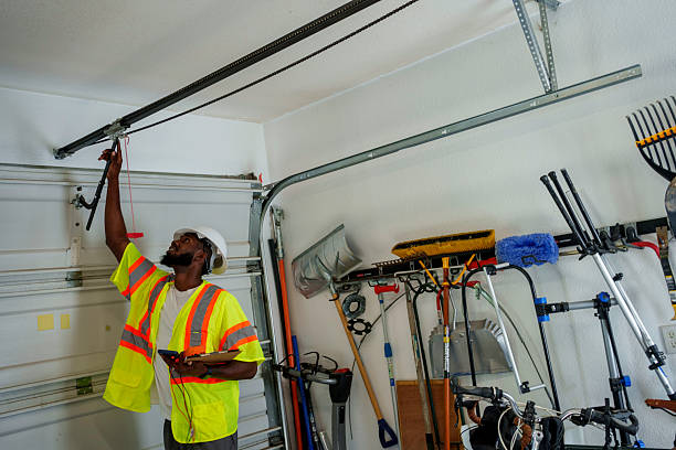Professional Garage Door Panel Replacement technician working in Livingston County County, NY